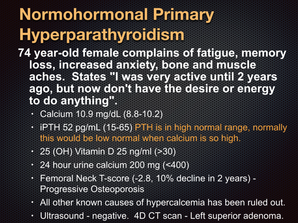 Diagnosis hyperparathyroidism surgery dr babak larian