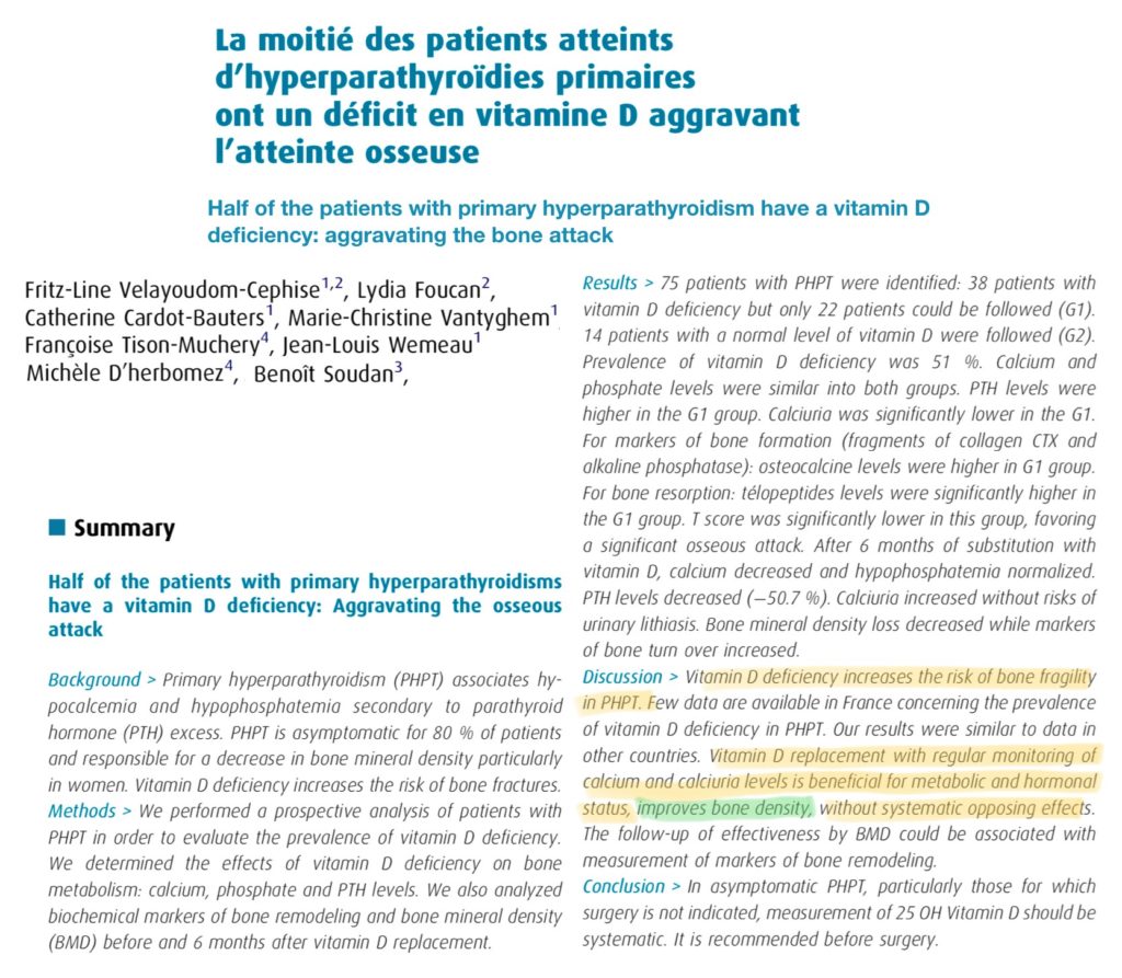 screenshot of vitamin d hyperparathyroidism article