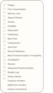 hyperparathyroidism symptoms checklist