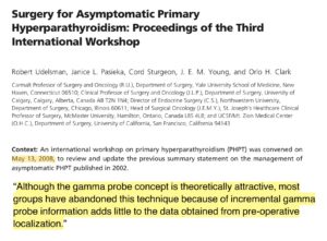 surgery for asymptomatic primary hyperparathyroidism